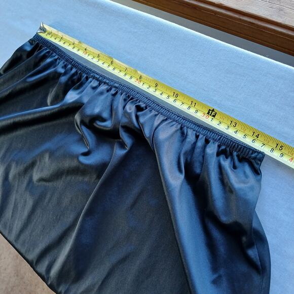 Vintage Nylon Skirt Half Slip with Lace Hem 26W / 28W ZELIG STRAUSS CO black - Picture 8 of 10